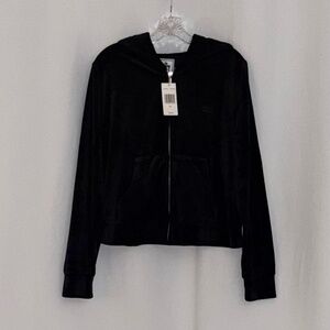 Juicy Couture Black Velvet Light Weight Jacket